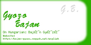 gyozo bajan business card